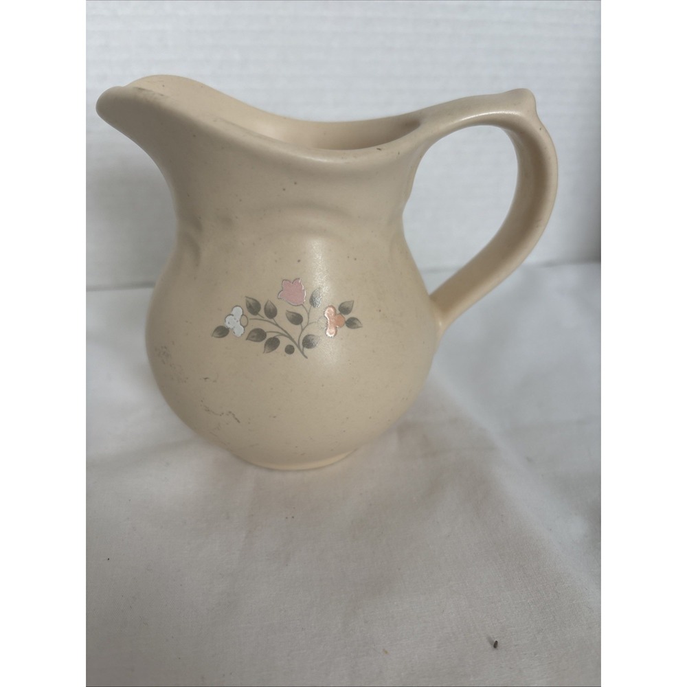 Pfaltzgraff Remembrance Creamer Pitcher Small 4.5" Stoneware Floral Cottagecore